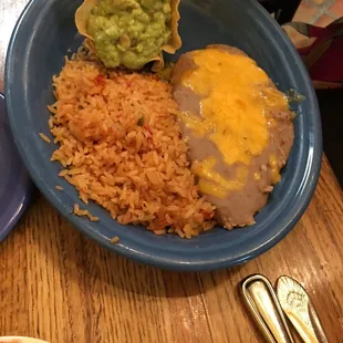 a plate of mexican food