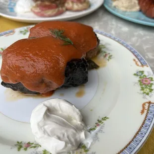 Golabki with beef and rice