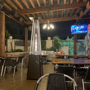 Heater on patio