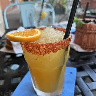 Passion Fruit Rita with Tajin around the rim was my favorite