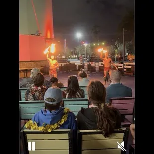 Fire show 5 minutes before it was over