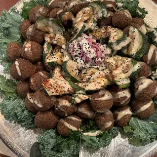 Falafel and hummus