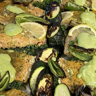 Salmon platter for catering