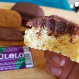 Pomai Kulolo on a Rice Krispies Treat... woot-woot!