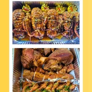 a variety of food items