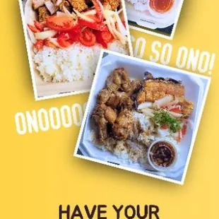 a variety of food items