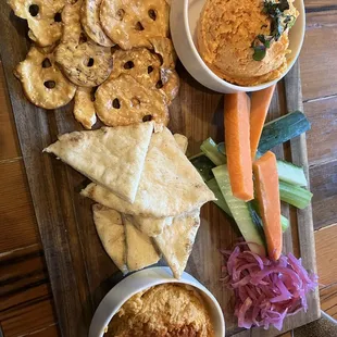 Pimiento Cheese &amp; Hummus Platter ($16)