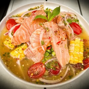 Salmon with Corn Salad