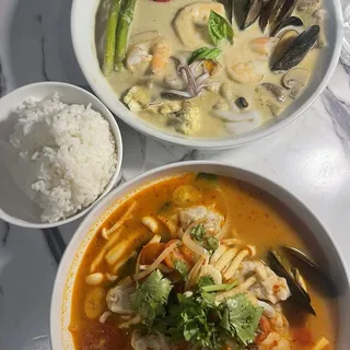 Seafood Tom Yum Wonton Soup