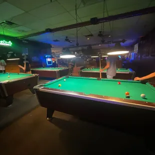 billiards and pool tables