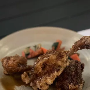 Fried duck leg