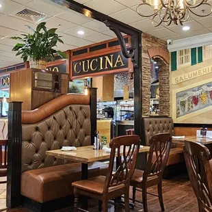 Interior seating area.