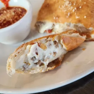 Inside calzone
