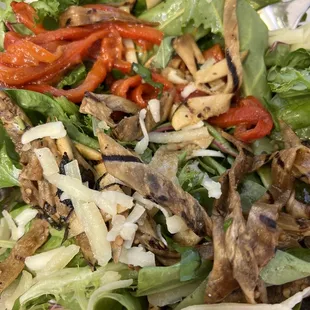 Roasted veg salad with pecorino cheese