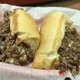Double meat Cheese Steak Hoagie