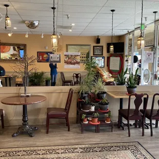 From the Persian rug &amp; lights made out of cheese graters you feel like you walked into someone's home :)