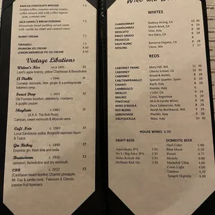 Drink Menu