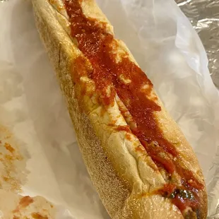 Meatball sub. Very good.