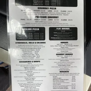 Menu: Side 1/2