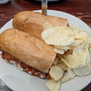 Wow! A great take on the classic chicken Parm hoagie.