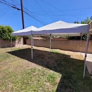 2 10x10 Pop up Canopies placed together to make a 10x20 Canopy