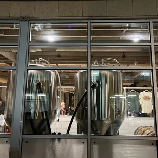 the inside of a brewery