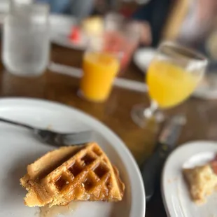 No whip cream or anything for the waffle bar.