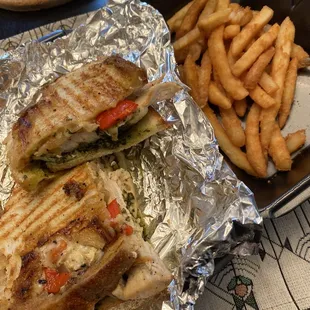 Special - Chicken Pesto Panini w/ fries