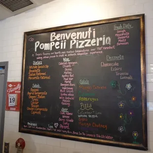 Menu board.