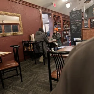 people sitting at tables