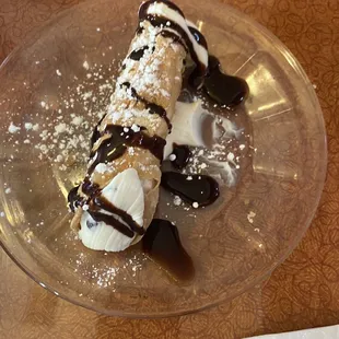 Chocolate chip cannoli