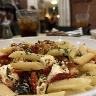 Pasta with feta, amazing.