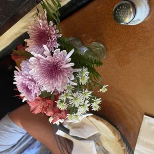 Fresh flowers on the table