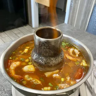 Sour sea food soup