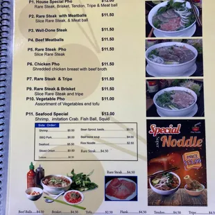 ramen and noodles, menu