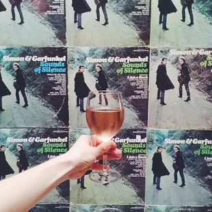 Rosé and vinyl! So hip it hurts
