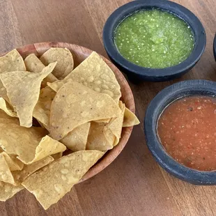 Complimentary chips and salsa