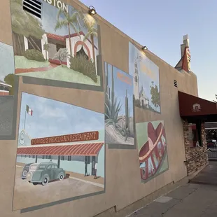 Outside mural on western wall