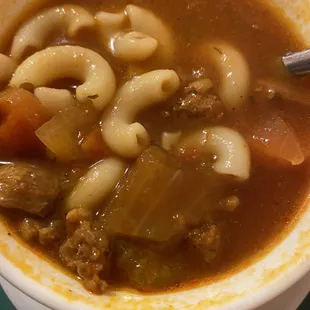 Hot sausage soup