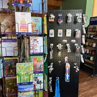 a display of various items