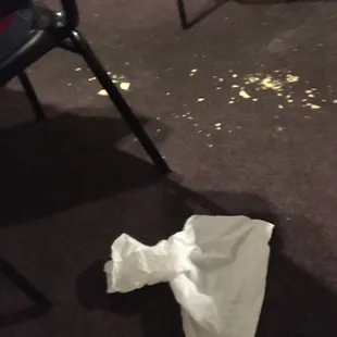 a piece of paper on the floor