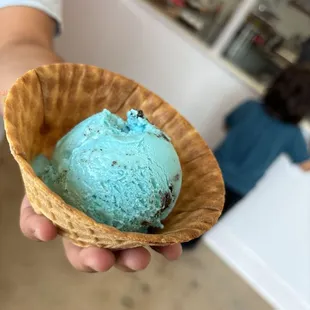 Waffle cone ice cream