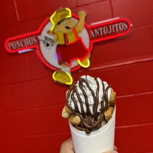 Bubble waffle with ice cream