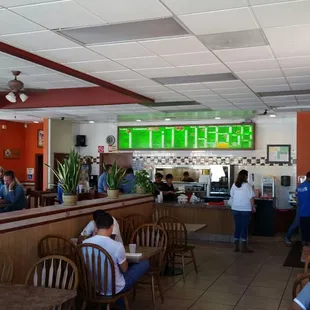 Dining room and front counter