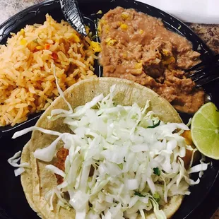 Fish taco plate