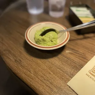 a plate of guacamole