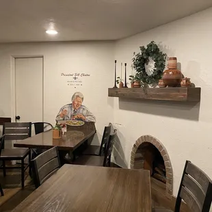 Where Clinton sat.