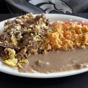 Machaca and egg breakfast
