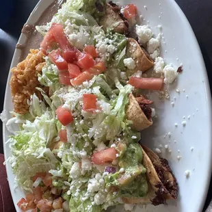 Tacos de papa con chorizo