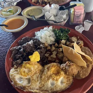 Barbacoa and Machacado plates